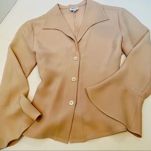 Armani Collezioni Silk Blazer Made In Italy Sz 4